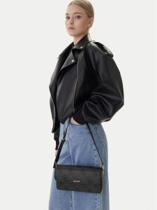 Guess Torebka Sadie HWOS81 18190 Szary. Szare torebki klasyczne Guess, z aplikacjami, ze skóry, bez dodatków. Za 659,99 zł.