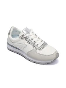 Foreverfolie Sneakersy w kolorze srebrno-białym rozmiar: 40. Białe trampki Foreverfolie, bez wzorów, bez zapięcia. Za 83,22 zł.