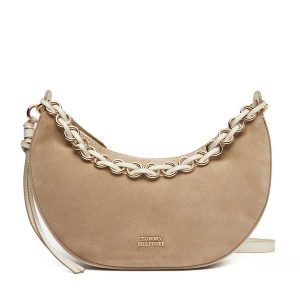 Torebka Tommy Hilfiger. Brązowe torebki klasyczne TOMMY HILFIGER, bez wzorów, bez dodatków. Za 649,99 zł.