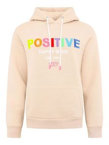 Zwillingsherz Bluza "Positive" w kolorze beżowym rozmiar: XL. Brązowe bluzy Zwillingsherz, xl, bez wzorów, z kapturem. Za 180,06 zł.