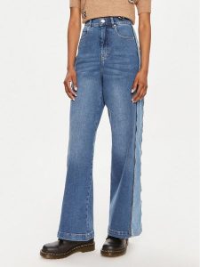 Munthe Jeansy Obbia 242140024207 Niebieski Wide Leg. Niebieskie jeansy Munthe, bez wzorów, z bawełny. Za 599,99 zł.