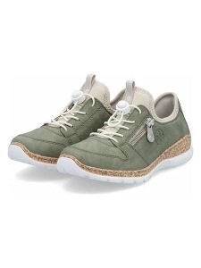 Rieker Sneakersy w kolorze zielonym rozmiar: 42. Zielone trampki Rieker, bez wzorów, bez zapięcia. Za 186,19 zł.