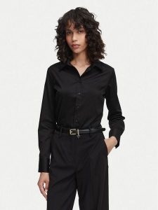 Guess Koszula W6YH10 W2752 Czarny Slim Fit. Czarne koszule Guess, m, z aplikacjami, z bawełny, bez kołnierzyka, bez ramiączek. Za 344,99 zł.