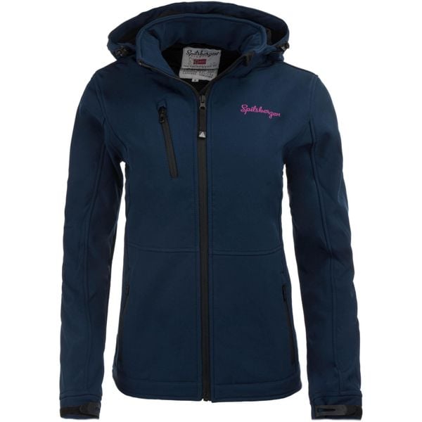 Spitsbergen Kurtka softshell 3-warstwowa damska Navy - 5000 mm. Niebieskie kurtki ZONE PERFECT, bez wzorów, z softshellu, bez kaptura. Za 314,99 zł.
