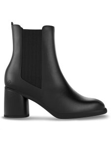 ECCO Botki Sculpted Lx 55 22270301001 Czarny. Czarne botki ecco, bez wzorów, ze skóry, bez obcasa, na słupku, bez zapięcia. Za 589,99 zł.