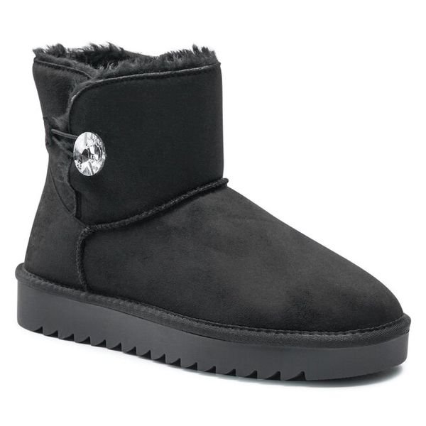 Śniegowce Jenny Fairy. Czarne buty zimowe Jenny Fairy, bez obcasa, bez zapięcia. Za 149,99 zł.