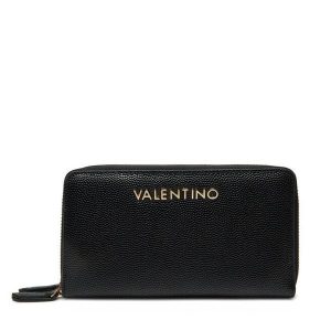 Portfel Valentino. Czarne portfele Valentino, bez wzorów. Za 219,99 zł.