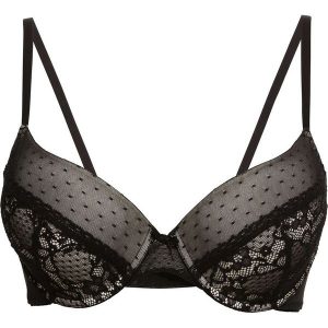 Biustonosz usztywniany bonprix piaskowy beżowy - czarny. Biustonosze marki bonprix. Za 47,99 zł.