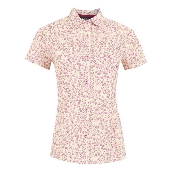 Travel Packaway damska koszula z krótkim rękawem. Białe koszule Regatta, s, bez wzorów, bez kołnierzyka, bez ramiączek. W wyprzedaży za 138,50 zł.