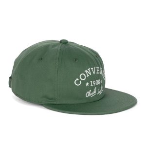 Czapka z daszkiem Converse Graphic 6 Panel Baseball. Zielone czapki Converse, bez wzorów. Za 109,99 zł.