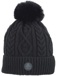 Peak Mountain Czapka "Montchat" w kolorze czarnym rozmiar: onesize. Czarne czapki Peak Mountain, bez wzorów, ze splotem. Za 109,26 zł.