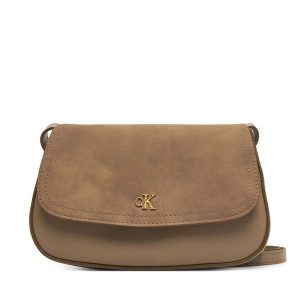 Torebka Calvin Klein. Brązowe torebki klasyczne Calvin Klein, bez wzorów, bez dodatków. Za 409,99 zł.