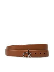 Calvin Klein Pasek Damski Ck Buckle Belt 3.0_Smooth K60K613156 Brązowy. Brązowe paski Calvin Klein, bez wzorów, ze skóry. Za 139,99 zł.