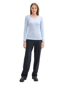 Tom Tailor Koszulka w kolorze błękitnym rozmiar: XL. Niebieskie bluzki Tom Tailor, xl, bez wzorów, bez kołnierzyka, bez ramiączek. Za 48,28 zł.