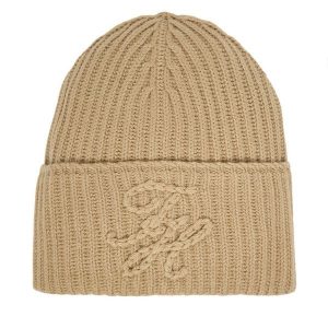 Czapka Tommy Hilfiger. Brązowe czapki TOMMY HILFIGER, bez wzorów. Za 144,99 zł.