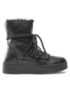 Jenny Fairy Śniegowce WS5806-04 Czarny. Czarne buty zimowe Jenny Fairy, ze skóry, bez obcasa, bez zapięcia. Za 129,99 zł.