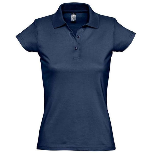 Damska Koszulka Polo Prescott Jersey. Niebieskie koszulki sportowe SOL'S, bez wzorów, z jersey, bez ramiączek. Za 73,99 zł.