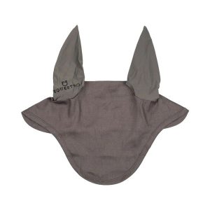 Czapka z muchą dla koni Equestro. Szare czapki EQUESTRO, bez wzorów, z bawełny. Za 85,94 zł.