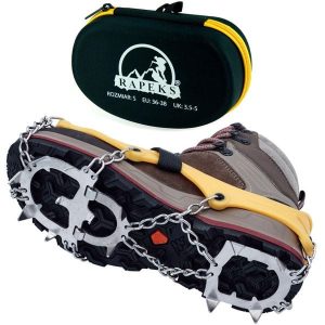 Raczki na buty Rapeks Icetrak. Żółte buty trekkingowe RAPEKS, bez zapięcia. W wyprzedaży za 119,90 zł.