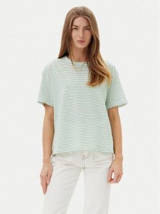 Tommy Hilfiger T-Shirt WW0WW44553 Zielony Regular Fit. Zielone t-shirty TOMMY HILFIGER, xl, bez wzorów, z bawełny, bez kołnierzyka, bez ramiączek. Za 199,99 zł.
