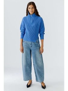 Oui Golf w kolorze niebieskim rozmiar: 38. Niebieskie golfy Oui, bez wzorów, prążkowane. Za 390,92 zł.