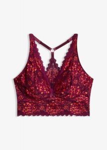 Biustonosz bustier z miękką bawełnianą podszewką. Czerwone biustonosze bonprix, bez wzorów, z bawełny. Za 82,99 zł.