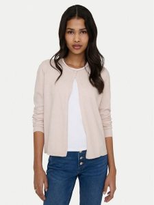 ONLY Kardigan Loyal 15371151 Beżowy Regular Fit. Brązowe kardigany ONLY, z syntetyku. Za 109,99 zł.