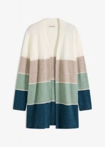 Długi sweter rozpinany. Brązowe długie swetry bonprix, bez kołnierzyka. Za 149,99 zł.