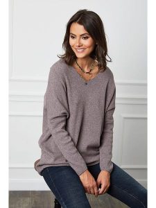 Joséfine Sweter "Dragor" w kolorze szarobrązowym rozmiar: M. Brązowe swetry oversize Joséfine, m, bez wzorów, z kaszmiru, bez ramiączek. Za 219,60 zł.