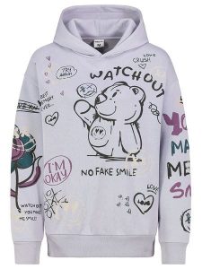 Sublevel Bluza w kolorze lawendowym rozmiar: M. Różowe bluzy Sublevel, m, bez wzorów, z kapturem. Za 187,96 zł.