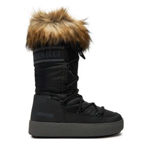 Śniegowce Moon Boot. Czarne buty zimowe Moon Boot, bez obcasa, bez zapięcia. Za 819,99 zł.