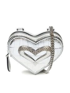 PINKO Portfel Heart Pills Holder . AI 24-25 PCPL 103835 A1W5 Srebrny. Szare portfele Pinko, bez wzorów, ze skóry. Za 459,99 zł.