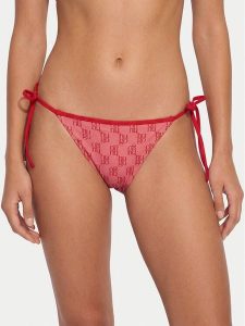HUGO Dół od bikini Monogram Side Tie 50555665 Różowy. Czerwone bikini Hugo, bez wzorów, z syntetyku. Za 229,99 zł.