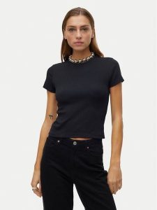 Vero Moda T-Shirt Chloe 10306894 Czarny Tight Fit. Czarne t-shirty Vero Moda, xs, bez wzorów, z bawełny, bez kołnierzyka, bez ramiączek. Za 69,99 zł.