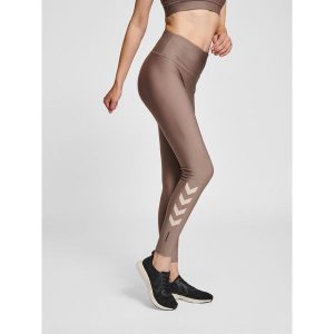 Damskie wysokie legginsy Hummel TE Tola. Szare legginsy Hummel, bez wzorów, z dżerseju. Za 246,00 zł.