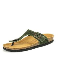 Natural world Japonki w kolorze zielonym rozmiar: 40. Zielone klapki Natural World, bez wzorów, z otwartym noskiem, bez obcasa. Za 126,99 zł.