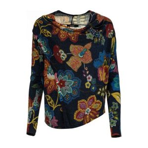 Desigual Sweter Damski Celia M Ciemnoniebieski. Swetry klasyczne marki Desigual. W wyprzedaży za 179,00 zł.