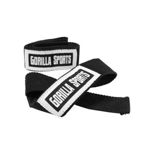 Paski do podnoszenia ciężarów Gorilla Sports 2 sztuki. Czarne paski GORILLA SPORTS, bez wzorów, sportowe. Za 29,99 zł.