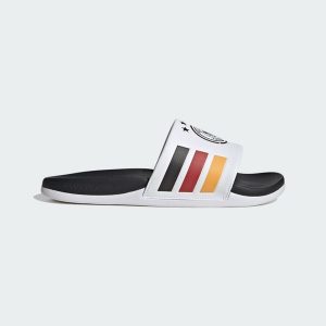 Klapki adilette komfort 2.0 Niemcy. Białe klapki ADIDAS, bez wzorów, bez obcasa. Za 219,00 zł.