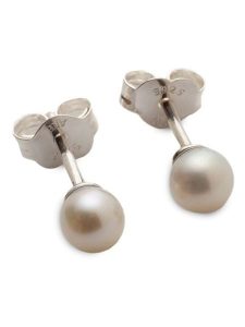 Pandora Srebrne kolczyki-wkrętki z perłami rozmiar: onesize. Brązowe kolczyki Pandora, z perłą, srebrne. Za 217,99 zł.