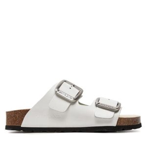 Klapki Grünland. Białe klapki Grünland, bez wzorów, bez obcasa. Za 269,99 zł.