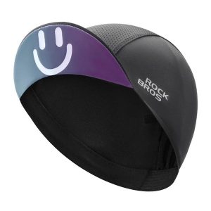 Czapka rowerowa Rockbros 18230005001 z daszkiem - czarna. Czarne czapki ROCKBROS, bez wzorów, z materiału, wakacyjne. Za 90,00 zł.