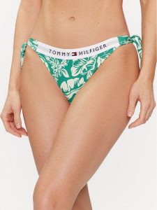 Tommy Hilfiger Dół od bikini UW0UW05366 Zielony. Zielone bikini TOMMY HILFIGER, bez wzorów, z syntetyku. Za 129,99 zł.