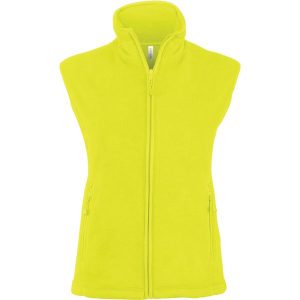 Kamizelka damska Kariban Mélodie Micropolaire. Żółte kamizelki KARIBAN, m, bez wzorów, bez kołnierzyka, bez ramiączek, bez kaptura. Za 78,00 zł.