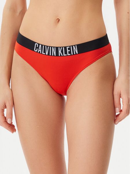 Calvin Klein Swimwear Dół od bikini KW0KW02856 Czerwony. Czerwone bikini Calvin Klein Swimwear, bez wzorów, z syntetyku. Za 107,99 zł.