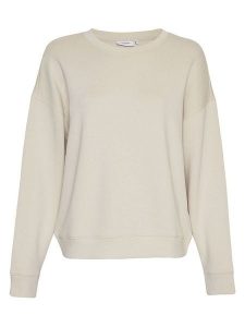 MOSS COPENHAGEN Bluza "Ima Q" w kolorze beżowym rozmiar: M/L. Brązowe bluzy Moss Copenhagen, l, bez wzorów, bez kaptura. Za 144,58 zł.
