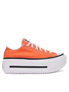 Converse Trampki Chuck Taylor All Star Lift Double Stack Platform A16284C Czerwony. Czerwone trampki Converse, bez wzorów, z materiału, bez zapięcia. Za 269,99 zł.