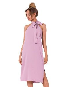 Made of emotion Sukienka w kolorze jasnoróżowym rozmiar: XXL. Różowe sukienki Made Of Emotion, na co dzień, xxl, bez wzorów, bez kołnierzyka, bez ramiączek, midi, proste. Za 107,99 zł.