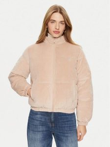 Guess Kurtka zimowa V4BL03 KBXI2 Beżowy Regular Fit. Brązowe kurtki Guess, na zimę, xl, z aplikacjami, z syntetyku, bez kaptura. Za 329,99 zł.