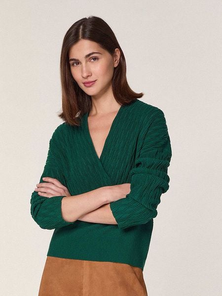 Rodier Wełniany sweter w kolorze zielonym rozmiar: XL. Zielone swetry oversize Rodier, xl, bez wzorów, z wełny, bez ramiączek. Za 261,05 zł.